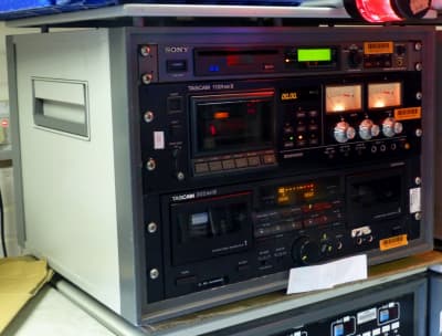 Audio themed equipment in desktop cabinet (Example)