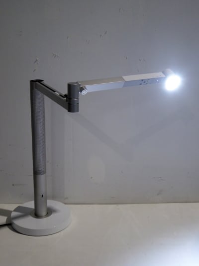 Practical stylish hi-tech table lamp, fully adjustable