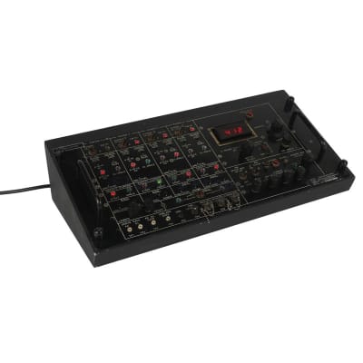 Practical military radar control panel in black with LEDs & digital display