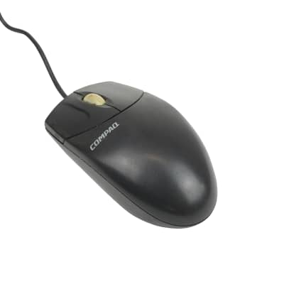 Black Compaq wheel mouse