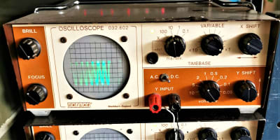 UNILAB brown and cream oscilloscope 