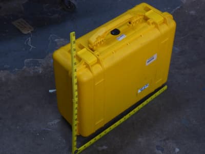 Yellow medium sized ruggedised Peli case