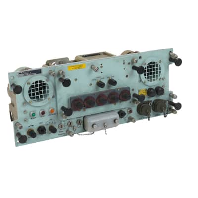 Real world British navy radio control panel with knobs, switches & grills