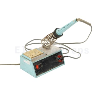 Practical blue Soldering Iron with Base, stand & red light