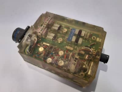 Analogue Printed Circuit Board potted in clear resin