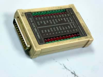 RS232 in-line 25 pin breakout/LED signal monitoring adaptor