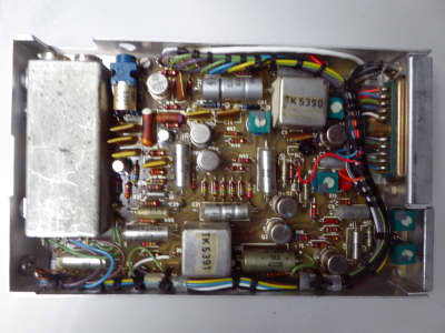 Colourful 1960s miltary PCB in metal frame