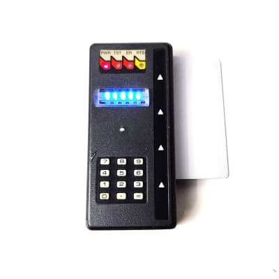 LOST? Practical hand-held card reader gadget with flashing red, green, blue LEDs