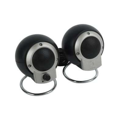 Stylish small ball shaped stereo loudspeaker pair