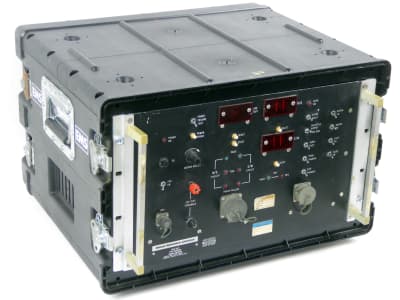 Ruggedised black rack flight case that accepts any control panels