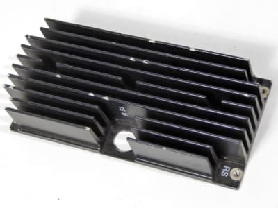 Black finned letter rack heatsink / cooler with drillings