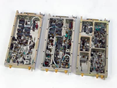 Military Radio Frequency PCBs in detailed compartmented boxes