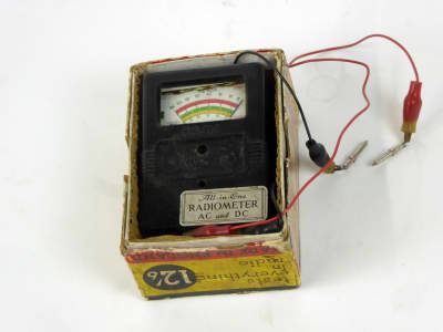 1960s period small electronics multimeter in original box