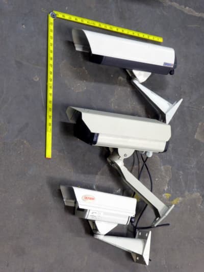 Selection of smaller traditional style external CCTV cameras & brackets