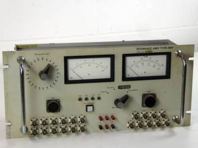 White interface control panel with twin rectangular analogue meters