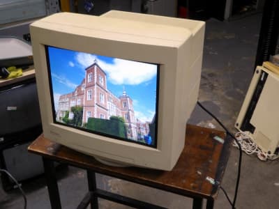 Fake CRT style monitor with inbuilt LCD/TFT flat screen