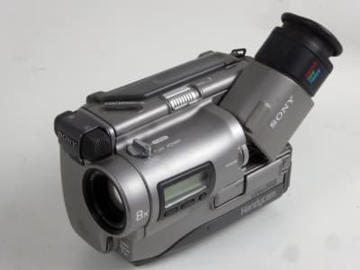 Non practical Sony Hi-8 tape video camera with tilting viewfinder