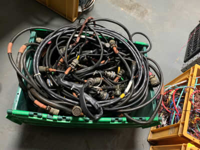 Crate of thick chunky cables