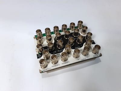 Matrix of circular silver BNC connectors