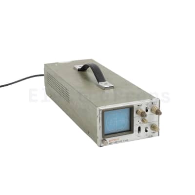Laboratory vectorscope with blue screen & circular graphic