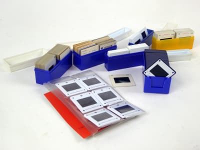 Assorted small boxes of 35mm photographic slides / transparencies