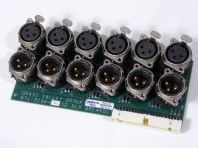 Matrix of XLR audio plugs & sockets on a PCB