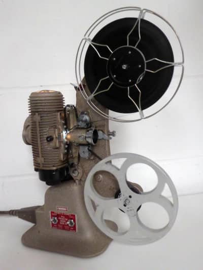 Practical 1950s 8mm cine film projector with very cool looking finned body