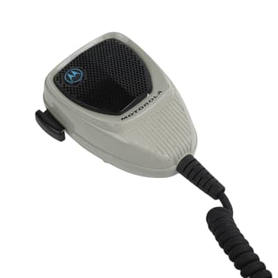 White Motorola fist Microphone