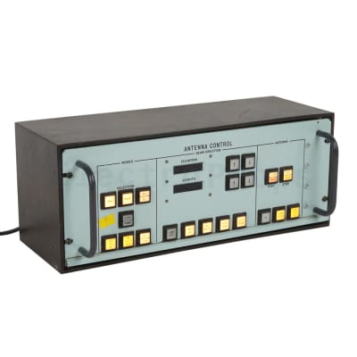 Practical Navy Antenna Control panel with square illuminated buttons