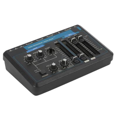 Black Desktop Mini Channel Mixer With Knobs