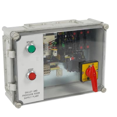 Transparent fronted electrical switch box