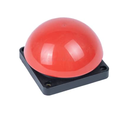 Red mushroom button/switches. Alarm, emergency shut down, quiz show, escape room 