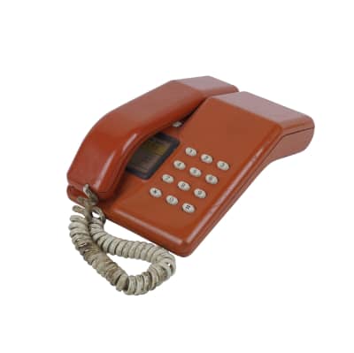 Burned orange 1980's BT Viscount telephone