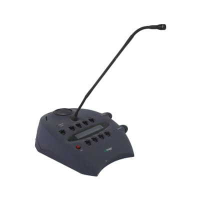 Practical hi-tech console microphone with LEDs & switches