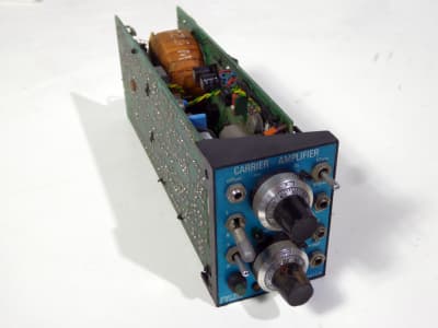Carrier Amplifier module with blue control panel, silver knobs
