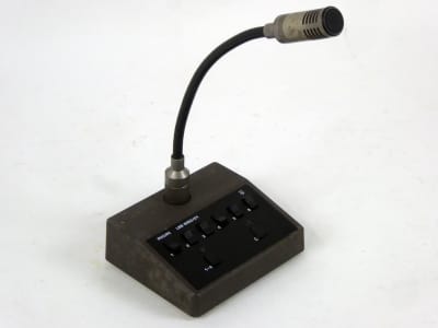 Philips desk console bendy microphone with multiple switches & buttons