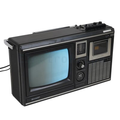 SHARP Practical 1980s portable TV/boom box/ghetto blaster, cassette recorder & radio