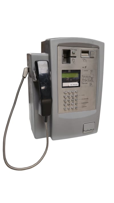 BT/British Telecom public call telephone box type pay phone