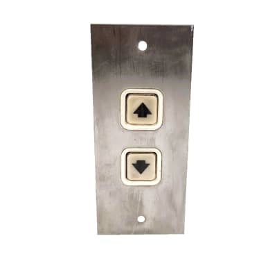 Period lift call buttons in vandal resistant stainless steel