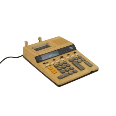 Practical Canon desktop printing calculator with turquoise display