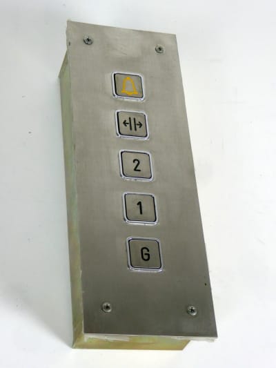 3 floor interior lift panel in brushed stainless steel