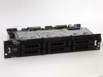 Black hi-tech looking Dell server front panels