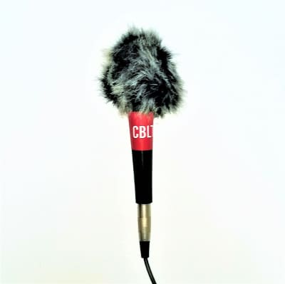 Black Microphone with fluffy cover
