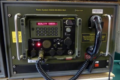 Military communications panel with programmable LED alphanumeric display