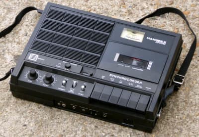 1980s portable Hanimex cassette recorder