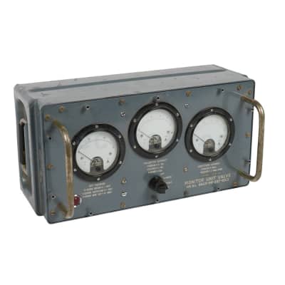 Military high voltage / current measuring meters in battleship grey box