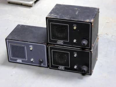 Small desktop speakers with grill & volume knob