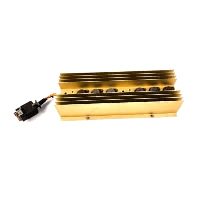 Rectangular goldy anodised finned heatsink