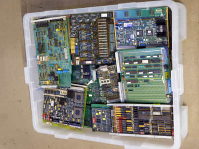 Large crate of interesting, complex Printed Circuit Boards (PCBs)