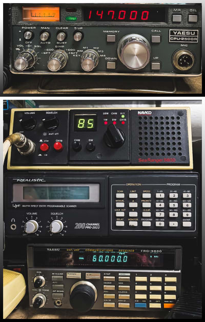 Example Selection of base station & portable radio scanners